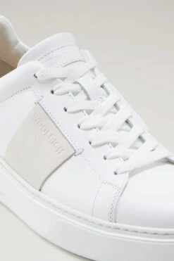 Sneakers Classic Court In Morbida Pelle Con Dettagli A Contrasto - Donna - Bianco -Offerta Economica Vestiario CMWFFO1502FRUWF204 W2110 4