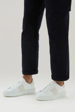 Sneakers Classic Court In Morbida Pelle Con Dettagli A Contrasto - Donna - Bianco -Offerta Economica Vestiario CMWFFO1502FRUWF204 W2110 5