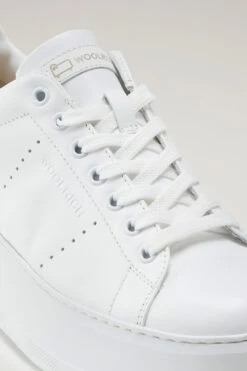 Sneakers Chunky Court In Morbida Pelle - Donna - Bianco -Offerta Economica Vestiario CMWFFO1510FRUWF207 W2110 4