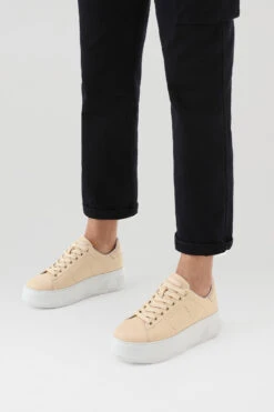 Sneakers Chunky Court In Morbida Pelle Con Dettagli A Contrasto - Donna - Rosa -Offerta Economica Vestiario CMWFFO1510FRUWF220 W1510 5