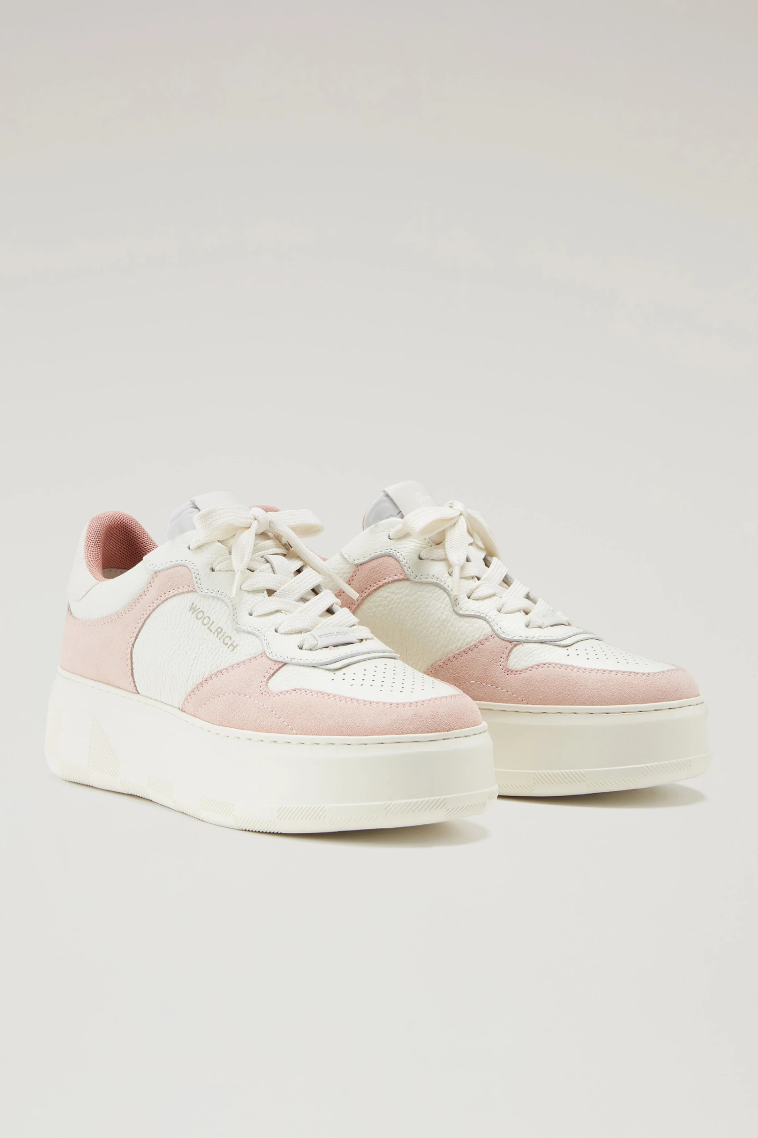 Sneakers Chunky Court In Morbida Pelle Con Inserti In Pelle Scamosciata - Donna - Rosa 4 Sneakers Chunky Court In Morbida Pelle Con Inserti In Pelle Scamosciata - Donna - Rosa - immagine 2