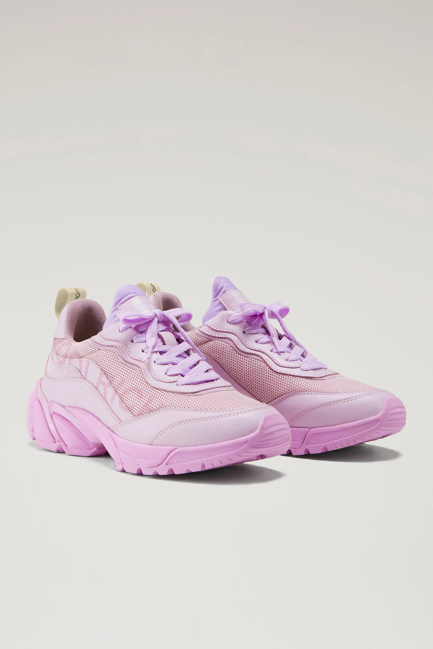 Sneakers Tech In Pelle Scamosciata E Bottalata - Donna - Rosa 4 Sneakers Tech In Pelle Scamosciata E Bottalata - Donna - Rosa - immagine 2