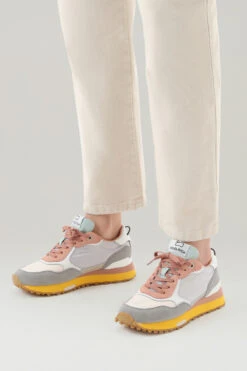 Sneakers Retro In Pelle Con Dettagli In Nylon - Donna - Grigio 13 Sneakers Retro In Pelle Con Dettagli In Nylon - Donna - Grigio -Offerta Economica Vestiario CMWFFO1530FRUWF213 W2510 5