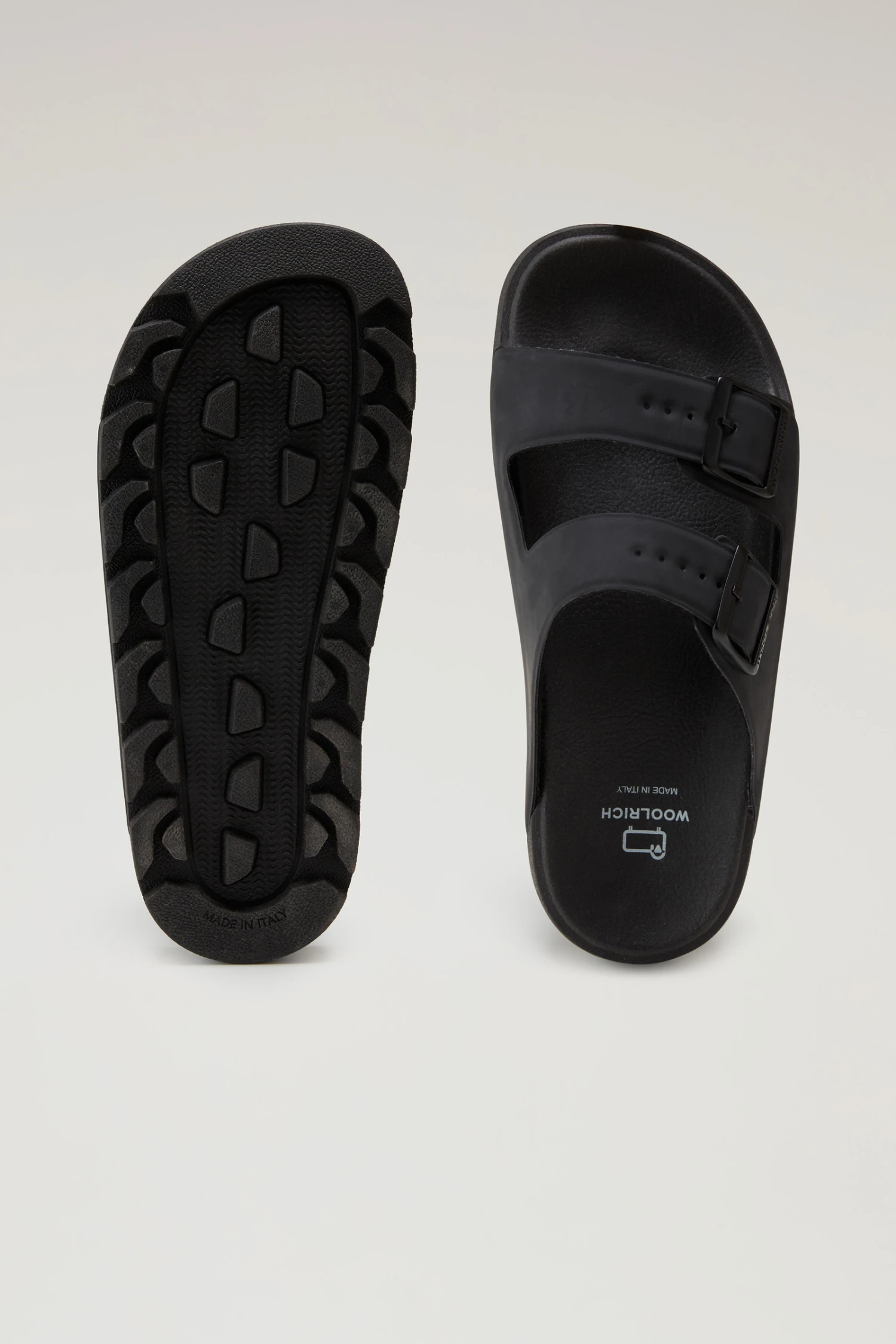 Sandali In Pelle Vegana Con Doppia Fibbia - Donna - Nero 6 Sandali In Pelle Vegana Con Doppia Fibbia - Donna - Nero - immagine 4