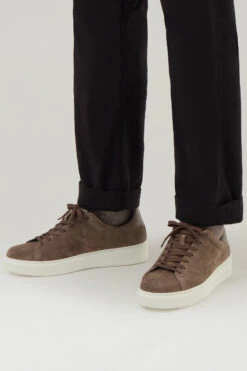 Sneakers Classic Court In Pelle Scamosciata - Uomo - Marrone -Offerta Economica Vestiario CMWFFO2002MRUWF040 F1010 5